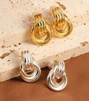 Triple Stacked Loop Earring