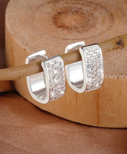 Sparkly Chunky Hoop Earrings