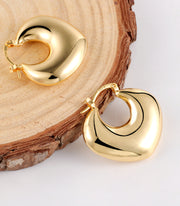 Chunky Heart Hoop Earrings