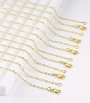 12 Pack Gold Plated Chains for Jewelry Making