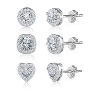 Halo Stud Earrings Sets