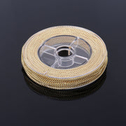 33 Feet 2 MM Gold Plated Solid Brass Curb Chain Link Spool - Scentll®
