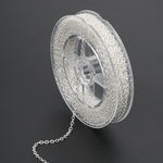 33 Feet 2 MM Silver Plated Brass Cable Chain Link Spool - Scentll®
