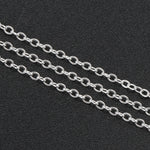 33 Feet 2 MM Silver Plated Brass Cable Chain Link Spool - Scentll®