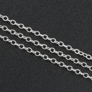 33 Feet 2 MM Silver Plated Brass Cable Chain Link Spool - Scentll®