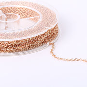 33 Feet 2MM Rose Gold Plated Brass Thin Cable O Chain Spool - Scentll®
