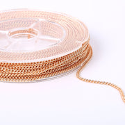 33 Feet 2MM Rose Gold Plated Solid Brass Curb Link Chain Spool - Scentll®