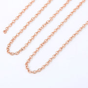 33 Feet 2MM Rose Gold Plated Brass Thin Cable O Chain Spool - Scentll®