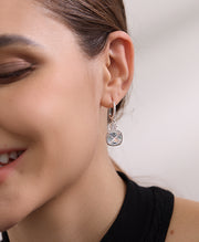 Square Crystal CZ Drop Earring