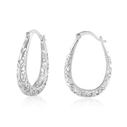 Vintage Filigree Hoop Earrings