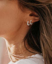 Oval Small Hoop Earrings