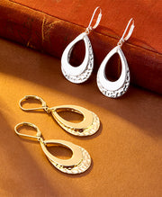 Hammered Double Teardrop Earrings