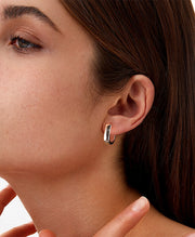 Trendy Small Thick Hoop Earrings