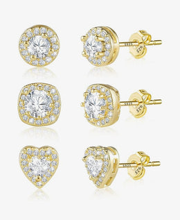 Halo Stud Earrings Sets