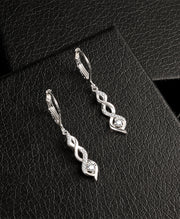 CZ Infinity Dangle Earrings