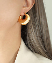 Chunky Heart Hoop Earrings