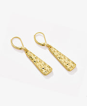 Hammered Bar Drop Earrings