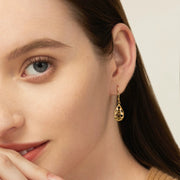 14K Gold Plated Teardrop Dangle Earrings for Women Sterling Silver Tear drop Leverback Earrings Hypoallergenic Sterling Silver Filigree Earrings for Jewelry Gifts for Mom Womens