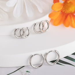 Scentll Small Huggie Hoop Earrings for Women 925 Sterling Silver Plated Hypoallergenic Cartilage Huggie Hoops Earrings for Men 3 Pairs