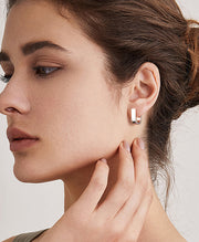Minimalist Geometric Hoop Earrings