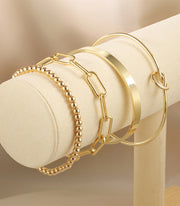 Dainty Gold Bracelet Set