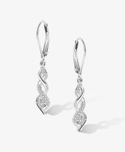 CZ Infinity Dangle Earrings