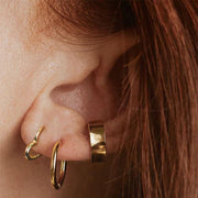 Scentll 3 Pairs Small Huggie Hoop Earrings Set 14K Gold Plated Hypoallergenic Heart Hoop Earrings for Women Gifts for Mom