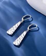 Hammered Bar Drop Earrings