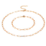 Paperclip Link Chain Necklace & Bracelet Set - Scentll®