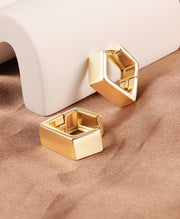 Minimalist Thick Triangle Hoop Earrings