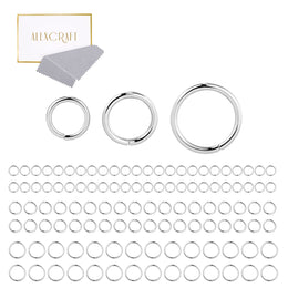 Sterling Silver Plated Jump Rings for Jewelry Making 4mm 5mm 6mm 925 Sterling Silver Open Jump Rings for DIY（60 PCS）
