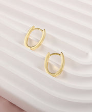 Oval Small Hoop Earrings