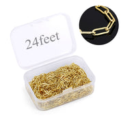 24FT 14K Paperclip Raw Chains - Scentll®