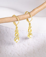 CZ Infinity Dangle Earrings