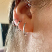 Scentll Small Huggie Hoop Earrings for Women 925 Sterling Silver Plated Hypoallergenic Cartilage Huggie Hoops Earrings for Men 3 Pairs