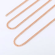33 Feet 2MM Rose Gold Plated Solid Brass Curb Link Chain Spool - Scentll®