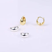 Scentll 14K Gold Silver Plated Chunky Hoop Earrings for Women Hypoallergenic Thick Huggie Earring Wide Hoops Everyday Hoop Earrings