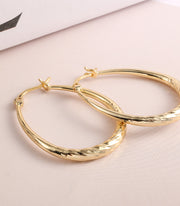 Scentll Silver Oval Hoop Earrings Hypoallergenic 14K Gold Plated Sterling Silver Lightweight Oval Hoop Earrings for Women