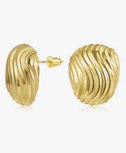 Gold Threaded Stud Earrings
