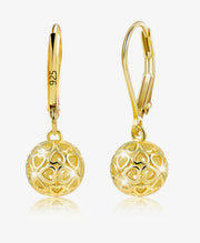 Ball Skeleton Dangle Drop Earrings
