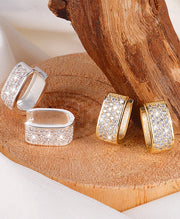 Sparkly Chunky Hoop Earrings