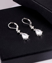 Elegant CZ Teardrop Earrings