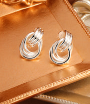 Triple Stacked Loop Earring