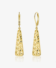 Hammered Bar Drop Earrings