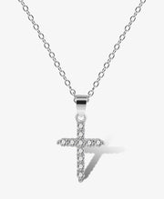 Zirconia Cross Pendant Necklace