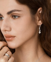 CZ Infinity Dangle Earrings