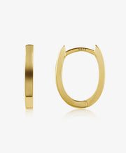 Oval Small Hoop Earrings