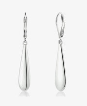 Elegant Silver Teardrop Dangle Earrings