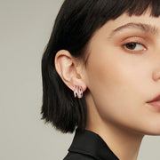 Scentll Small Hoop Earrings Set for Women, 14K Gold/Sliver Plated Chunky Huggie Hoop Earring Hypoallergenic Stackable Earrings for Woman Multiple Piercing Dainty Jewelry Gift