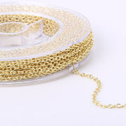 33 Feet 2 MM Gold Plated Solid Brass Cable O Chain Spool - Scentll®